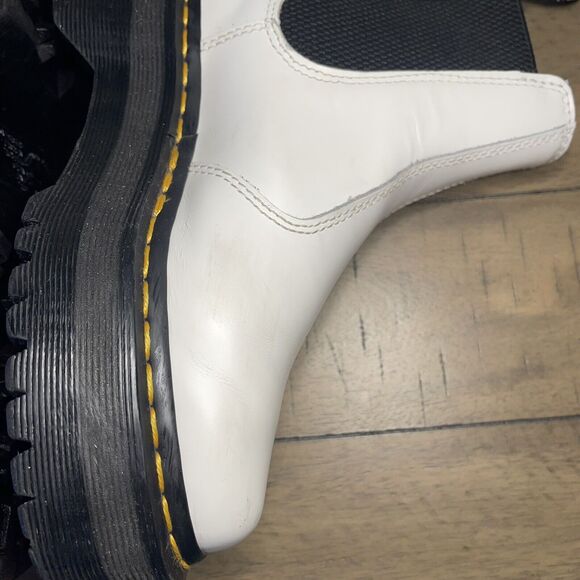 Dr. Martens 2976 Quad Platform White Leather Chelsea Boots US Ladies 5 - Picture 11 of 14